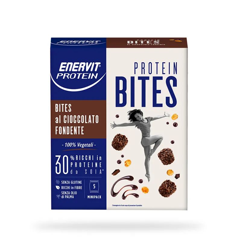 Enervit Protein Bites Cioccolato Fondente Snack Proteico 5 minipack