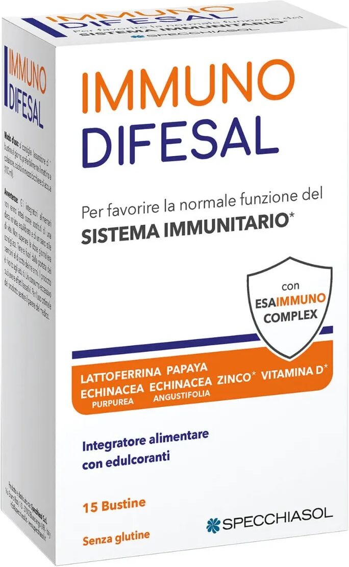 Specchiasol Immunodifesal Integratore Per il Sistema Immunitario 15 Bustine