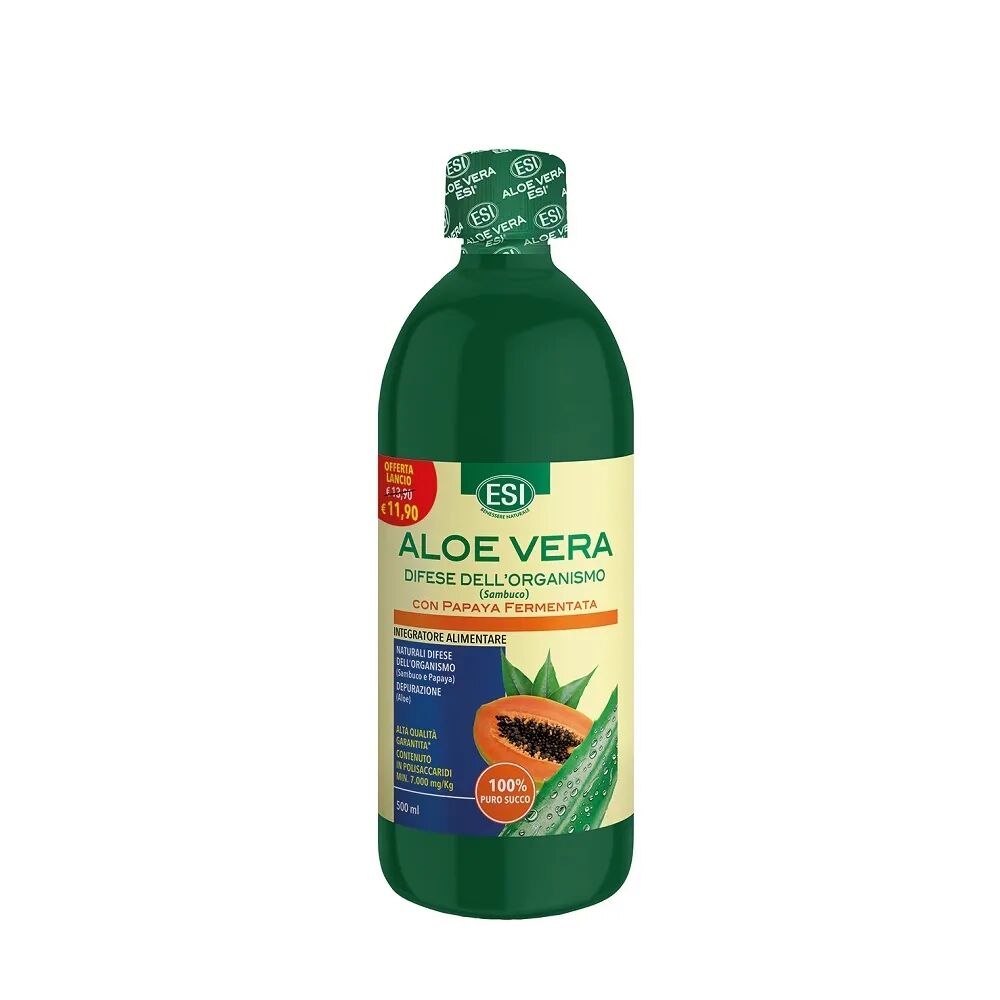 Esi Aloe Vera Difese PROMO Succo Papaya Depurativo e Per Difese dell’Organismo 500 ml