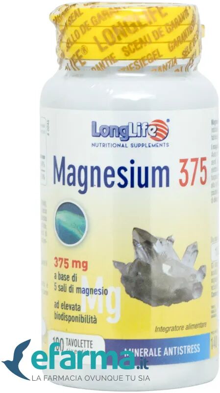 LongLife Magnesium 375 Integratore Magnesio 100 Tavolette