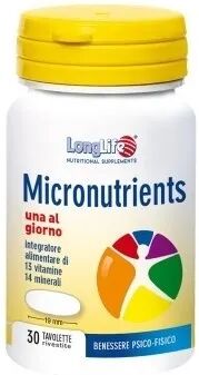 LongLife Micronutrients Integratore Multivitaminico 30 Tavolette