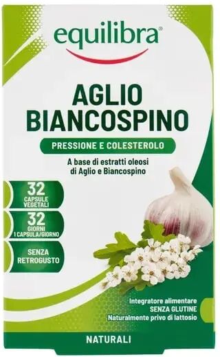 Equilibra Aglio e Biancospino Integratore Benessere Cardiovascolare 32 Capsule Vegetali