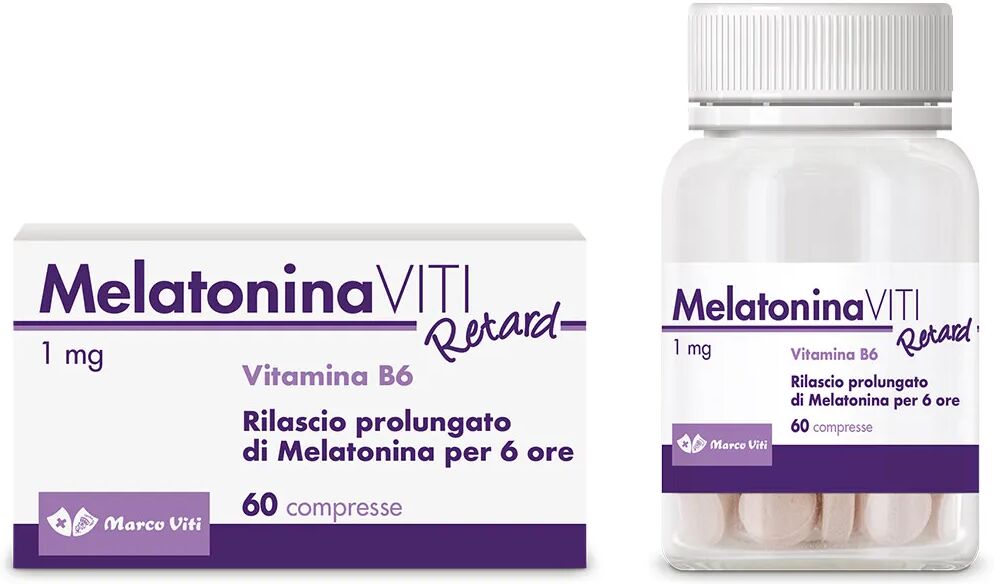 Marco Viti Melatonina Viti Retard 1mg Integratore Sonno 60 Compresse