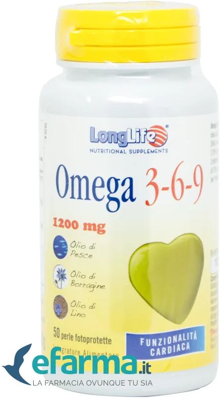 LongLife Omega 3-6-9 Integratore Di Acidi Grassi 50 Perle