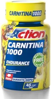 PROACTION Carnitina 1000 Integratore Pro Energetico 45 Compresse