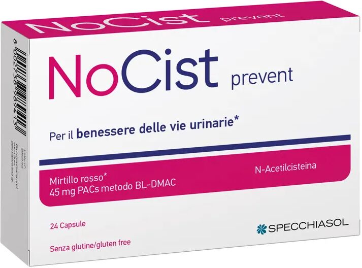 Specchiasol NoCist Prevent Integratore Drenante e Vie Urinarie 24 Capsule