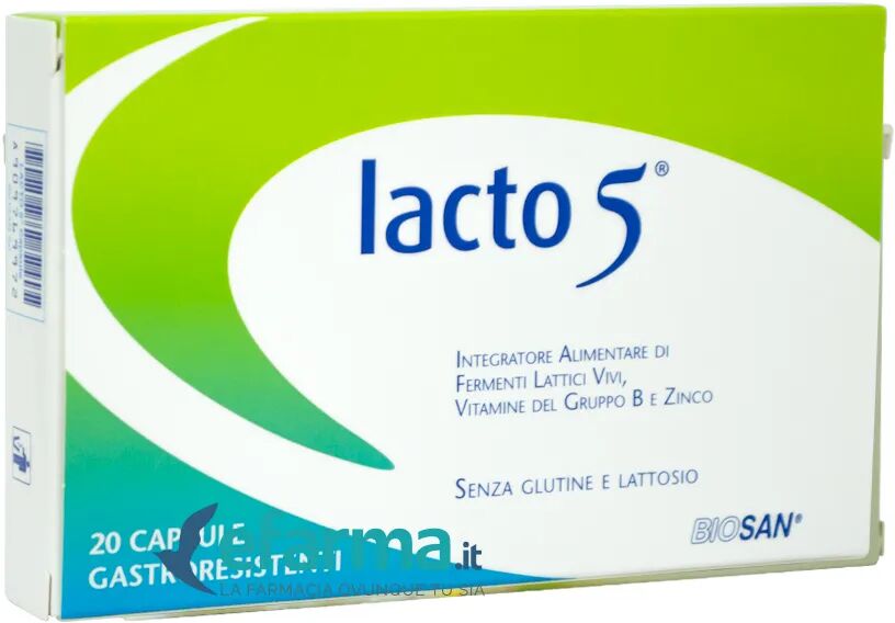 LACTO 5 Integratore Fermenti Lattici 20 Capsule