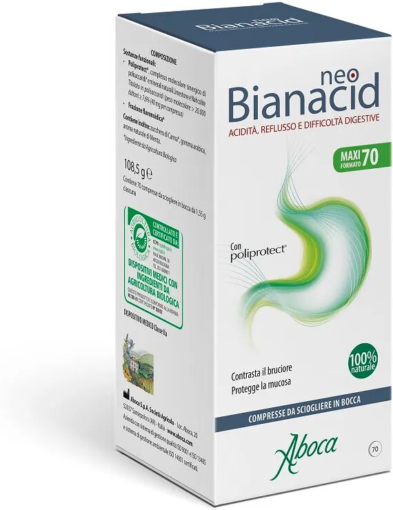 Aboca NeoBianacid Acidità e Reflusso 70 Compresse Masticabili