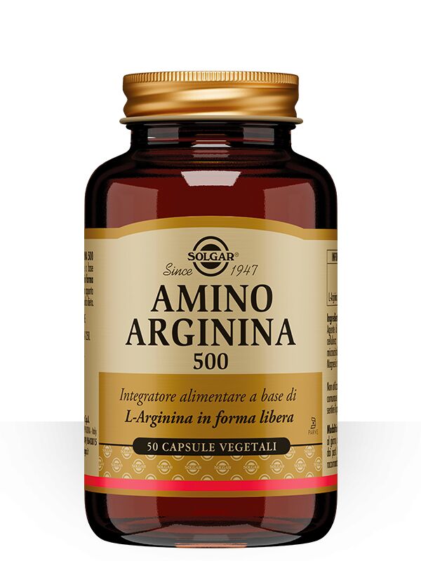 Solgar Amino Arginina 500 Integratore Con L-Arginina 50 Capsule Vegetali