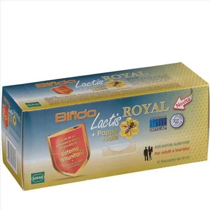 BIFIDOLACTIS Royal + Pappa Reale Integratore Intestinale 12 Flaconcini