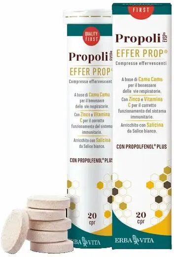 Erba Vita Propoli Effer EVSP Prop Effervescente Integratore Difese Immunitarie 20 Compresse