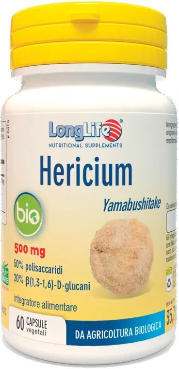 LongLife Hericium Bio Integratore Difese Immunitarie 60 Capsule