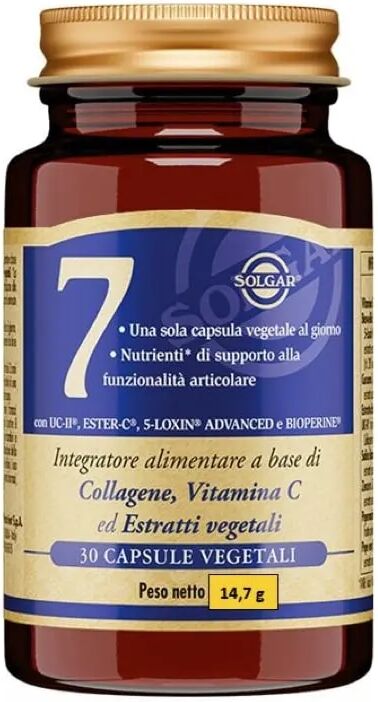 Solgar 7 Integratore Benessere Articolazioni 30 Capsule Vegetali