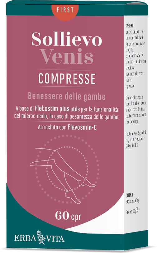 Erba Vita Sollievo Venis Integratore Benessere Delle Gambe 60 Compresse