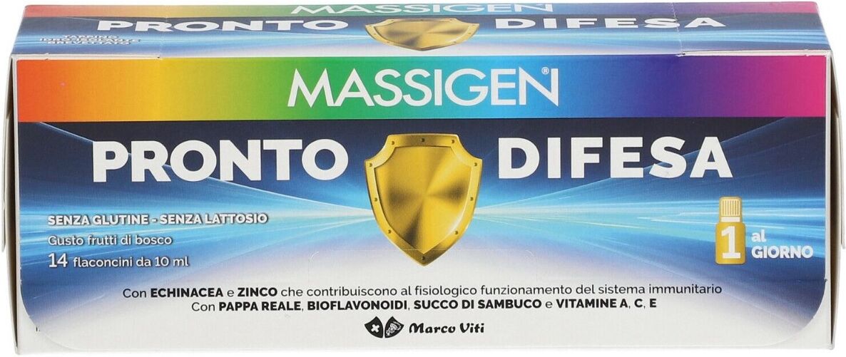 MARCO VITI Massigen Pronto Difesa Integratore Supporto Difese Immunitarie 14 Flaconcini 10 ml