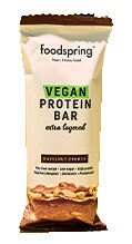 foodspring Barretta proteica vegana multistrato nocciola croccante 45 g