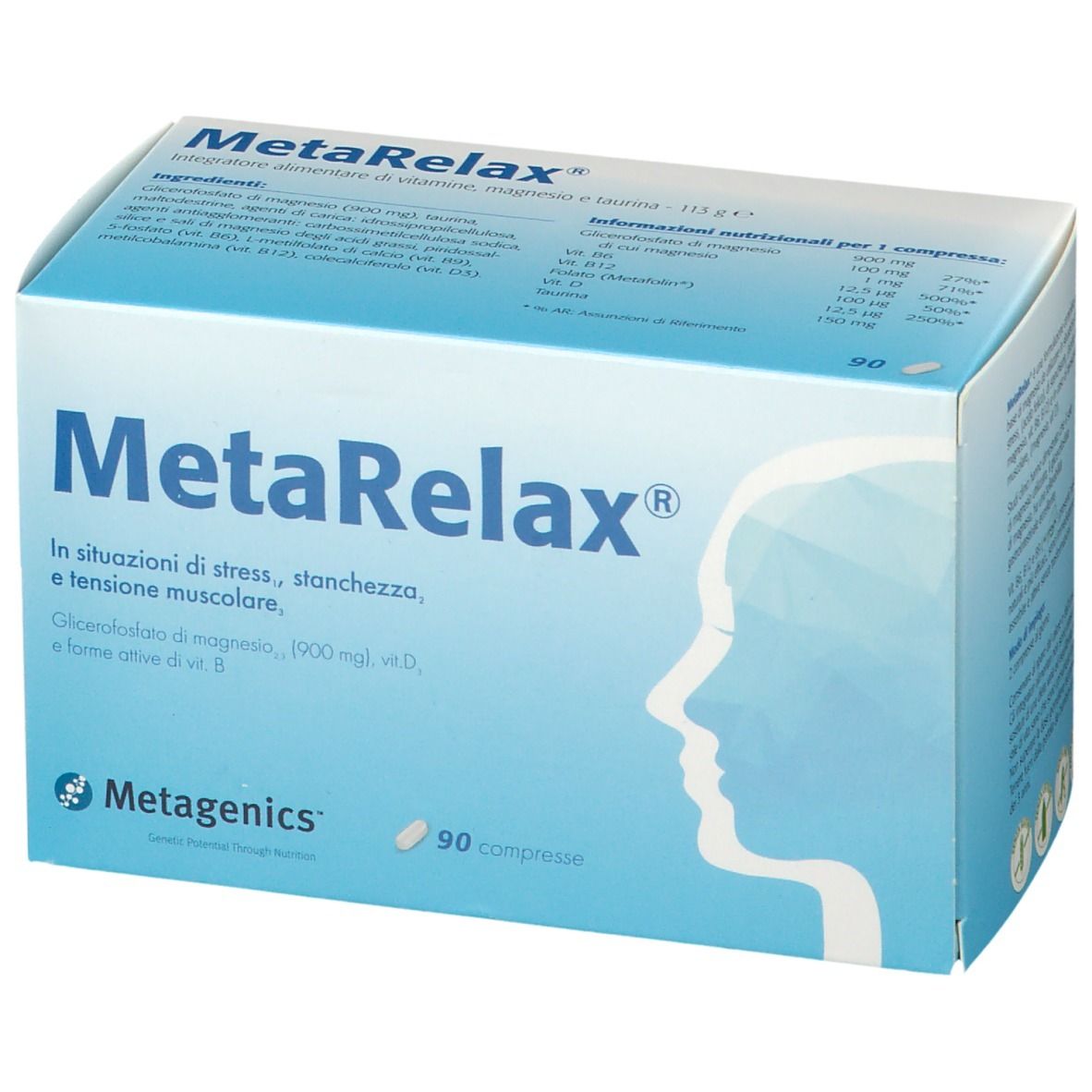 METARELAX Integratore Contro Stress e Tensione Muscolare 90 Compresse