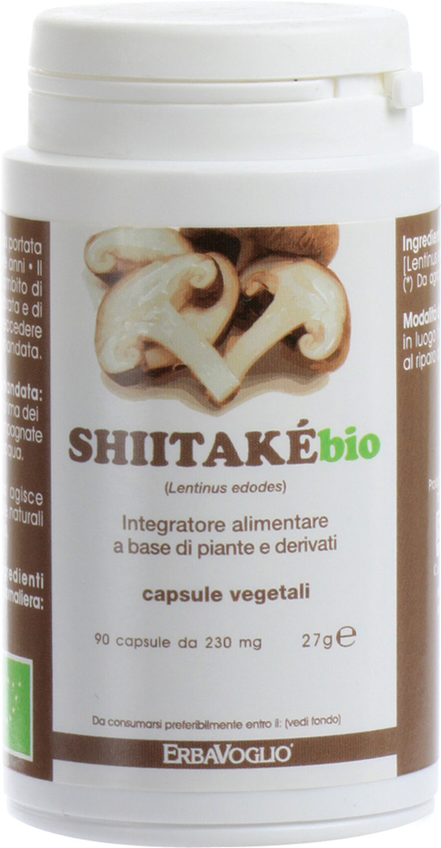 erbavoglio Shiitake' bio 90 capsule