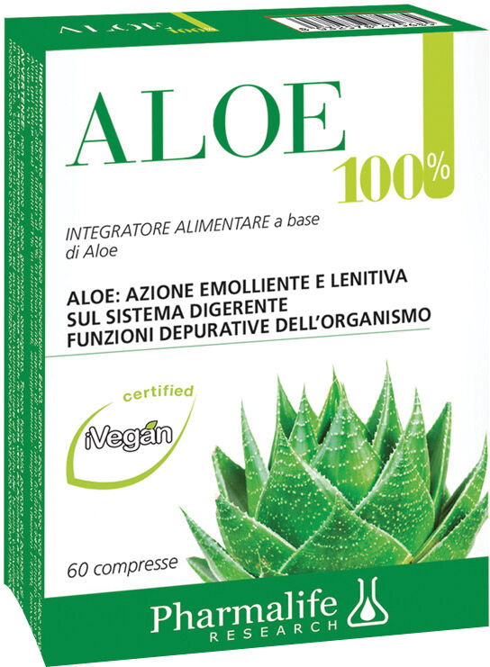 PHARMALIFE RESEARCH Srl Aloe 100% integratore alimentare 60cpr