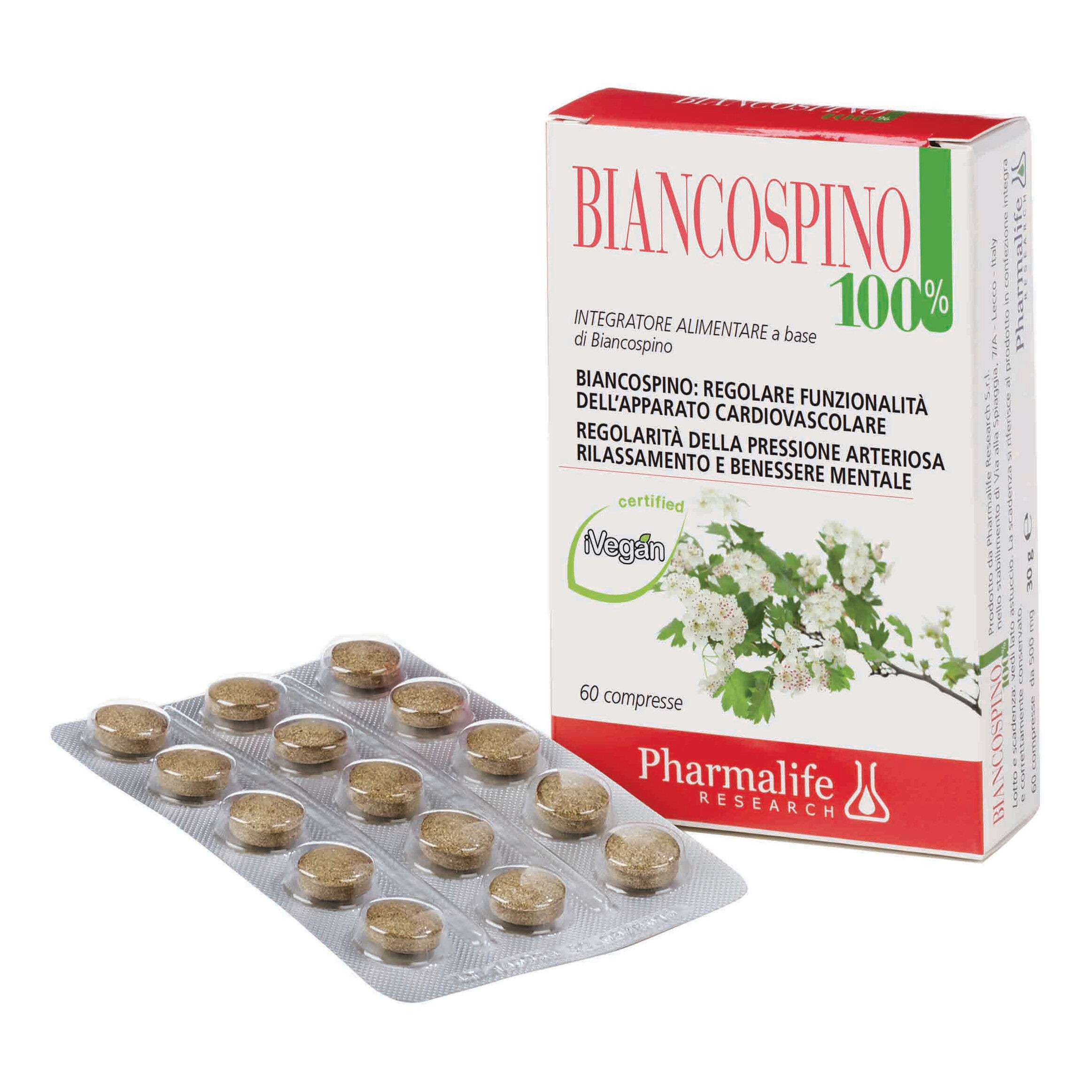 PHARMALIFE RESEARCH Srl Biancospino 100% 60 cpr phr