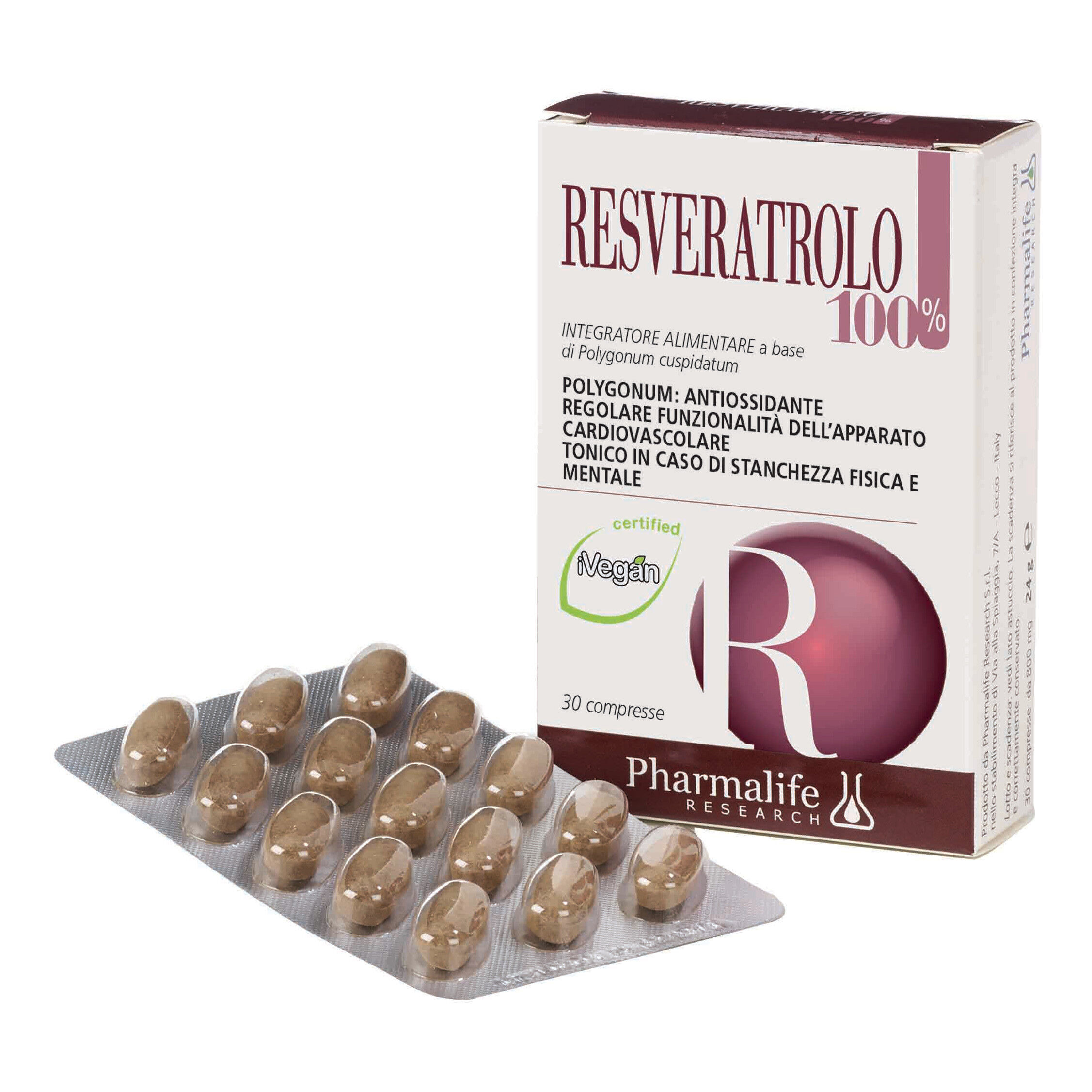 PHARMALIFE RESEARCH Srl Resveratrolo 100% 30 cpr prh