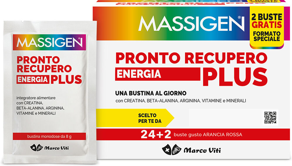 MARCO VITI Massigen Pronto Recupero Energia Plus PROMO 24+2 Bustine IN OMAGGIO