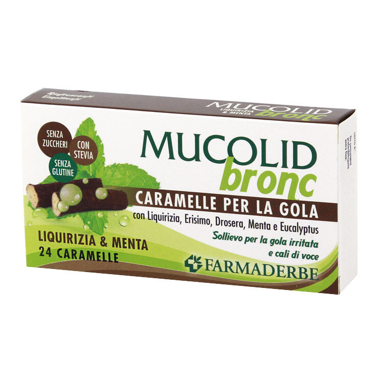 FARMADERBE Mucolid bronc menta liquirizia caramelle 70 g