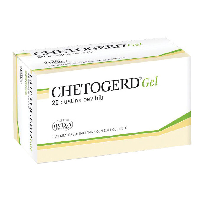 omega pharma Chetogerd Gel Integratore Per il Controllo dell'Acidità Gastrica 20 Bustine Stick