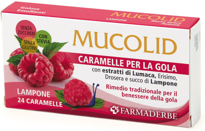 FARMADERBE Mucolid lumaca & lampone 24 caramelle