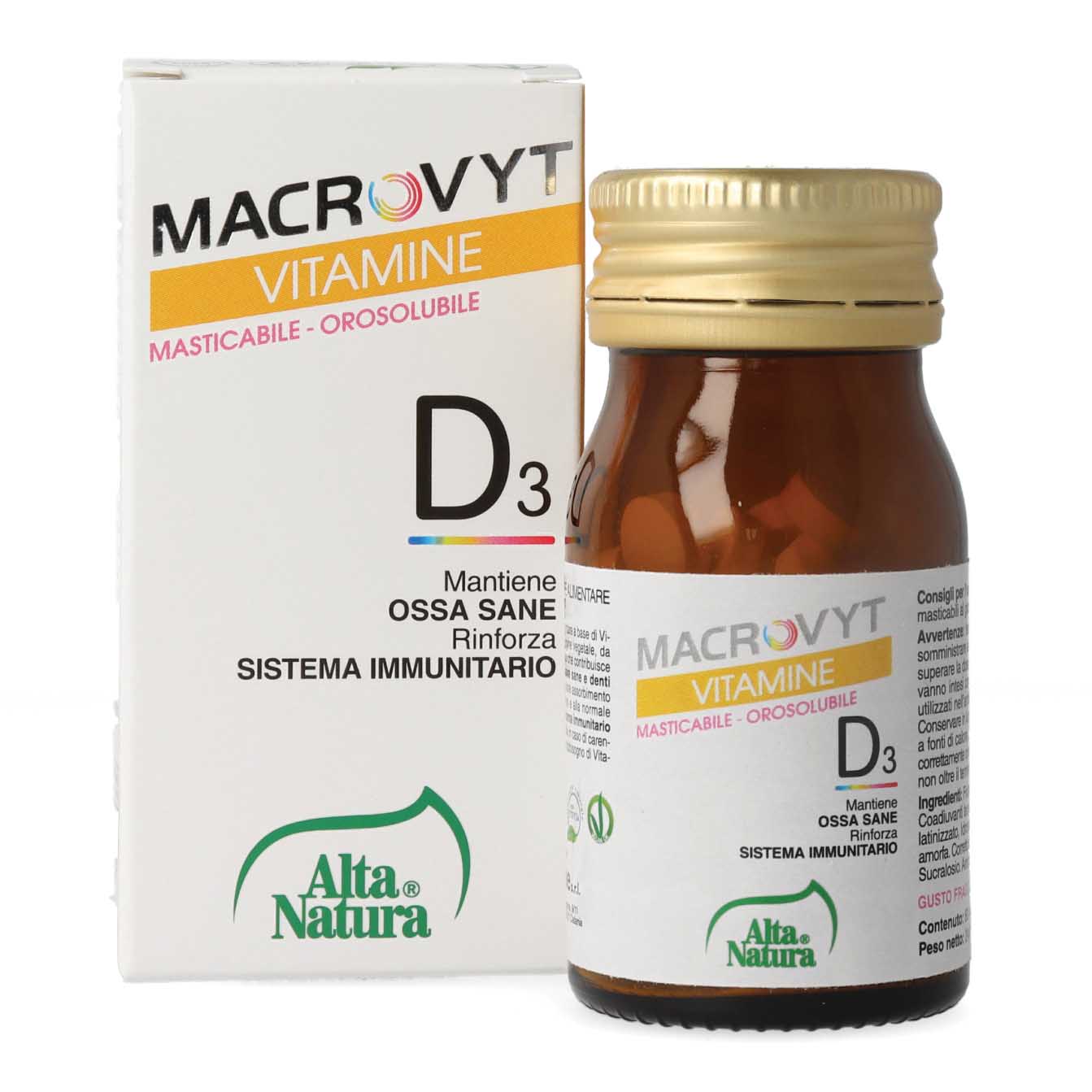 ALTA NATURA Macrovyt vitamina d3 veg 60 compresse orosolubili