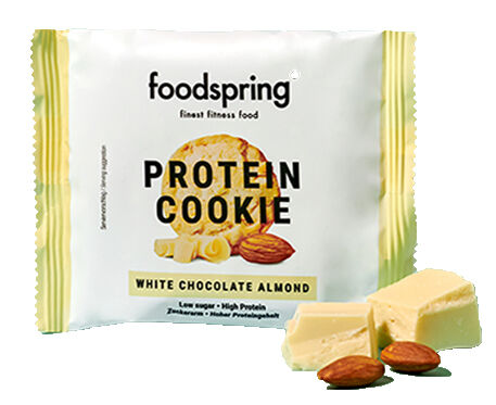 foodspring Protein cookie cioccolato bianco e mandorla 50 g