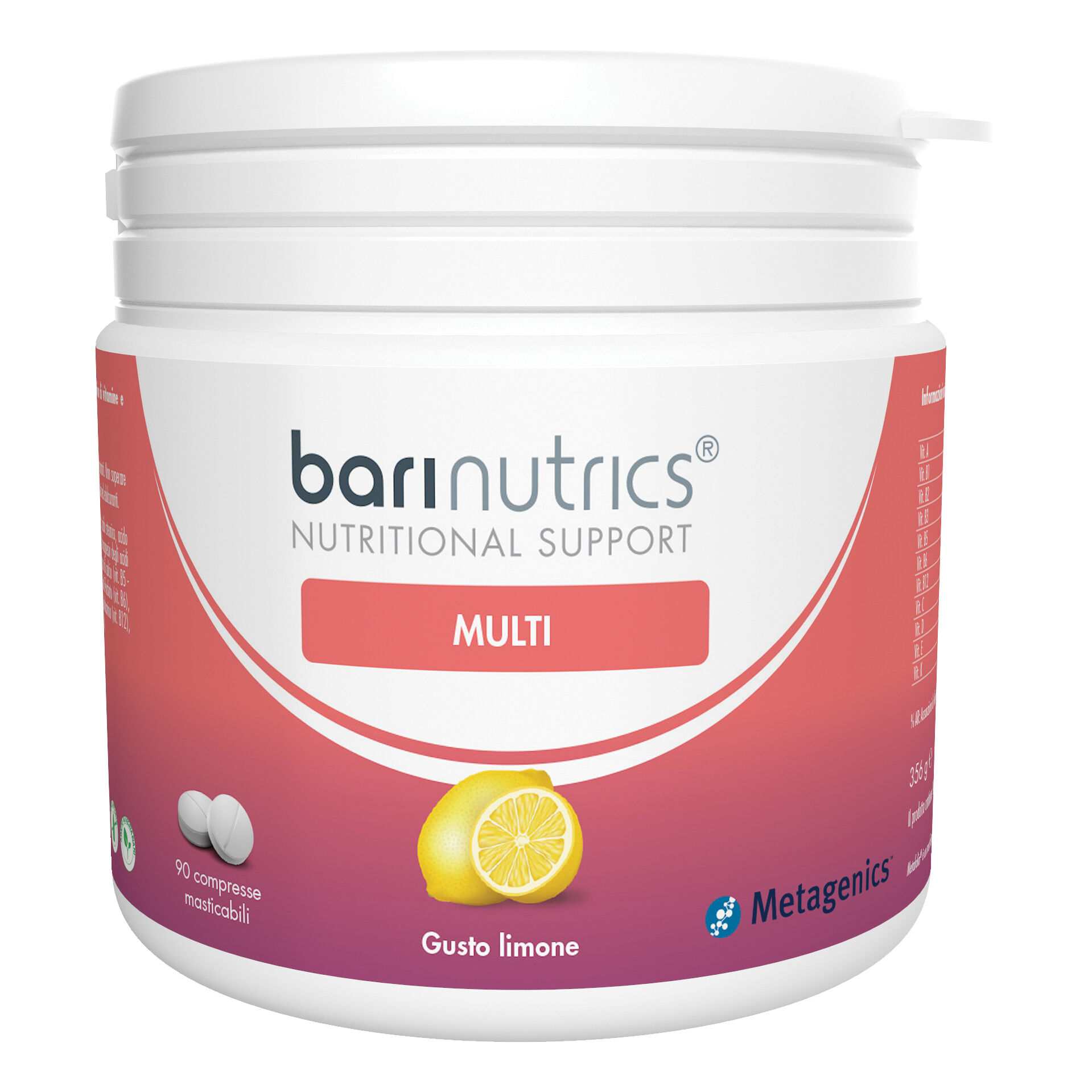 METAGENICS Barinutrics multi limone 90 compresse masticabili