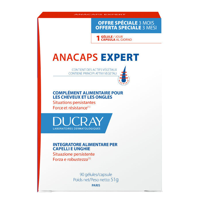 Ducray Anacaps Expert Integratore Per Unghie e Capelli 90 Capsule