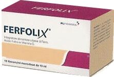 PL Pharma Linea Vitamine e Minerali Ferfolix Integratore 10 Flaconcini x 10 ML
