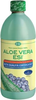 Esi Linea Depurazione e Benessere Aloe Vera Puro Succo Gusto Mirtillo 1000 ml