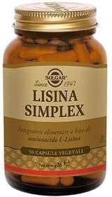 Solgar Linea Benessere Lisina Simplex Integratore 50 Capsule Vegetali