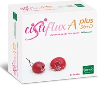 Sofar Linea Benessere dell'apparato urinario Cistiflux A Plus 36 + D 14 Bustine