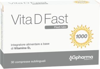 Ag Pharma Linea Vitamine e Minerali Vita D Fast Integratore 30 Compresse