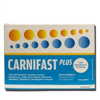 Alfasigma Linea Benessere ed Energia CarniFast Plus Integratore 20 Bustine