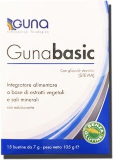 Guna Linea Alcalinizzanti basic Integratore Alimentare Acido-Base 15 Bustine