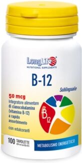 Longlife Linea Benessere ed Energia B12 Sublinguale 50 mcg 100 Tavolette