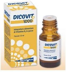 Dicofarm Linea Benessere sistema immunitario Dicovit D 1000 Flacone da 7,5 ml.