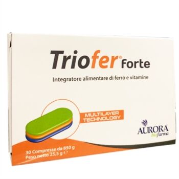 Aurora Biofarma Linea Vitamine e minerali Triofer Forte Integratore 30 Compresse