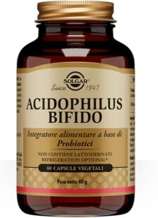 Solgar Linea Benessere dell'intestino Acidophilus Bifido 60 Capsule Vegetali