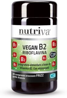 Nutriva Linea Vitamine Vegan B2 Fizz Integratore 30 Compresse