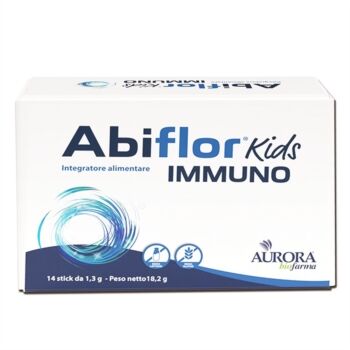 Aurora Biofarma Linea Pediatrica Abiflor Kids Immuno Integratore 14 Stick Oros.