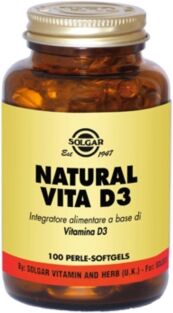 Solgar Integratori Linea Vitamine Natural Vita D3 100 Perle