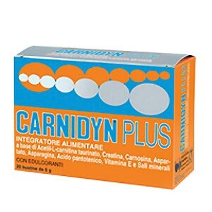 Alfasigma Carnidyn Plus Integratore Alimentare Creatina Carnosina Vitamina E 20 Buste 5 G