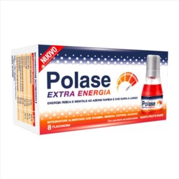 Polase Linea Vitamine E Minerali  Extra Energia Integratore 8 Flaconcini