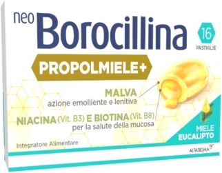 Alfasigma Neoborocillina Propolmiele+ 16 Pastiglie Gusto Miele Ed Eucalipto